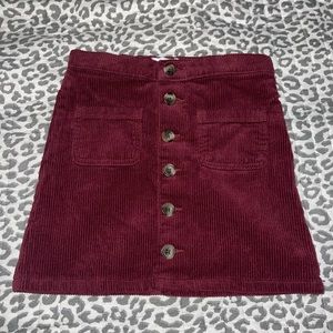 Maroon Corduroy Girls skirt